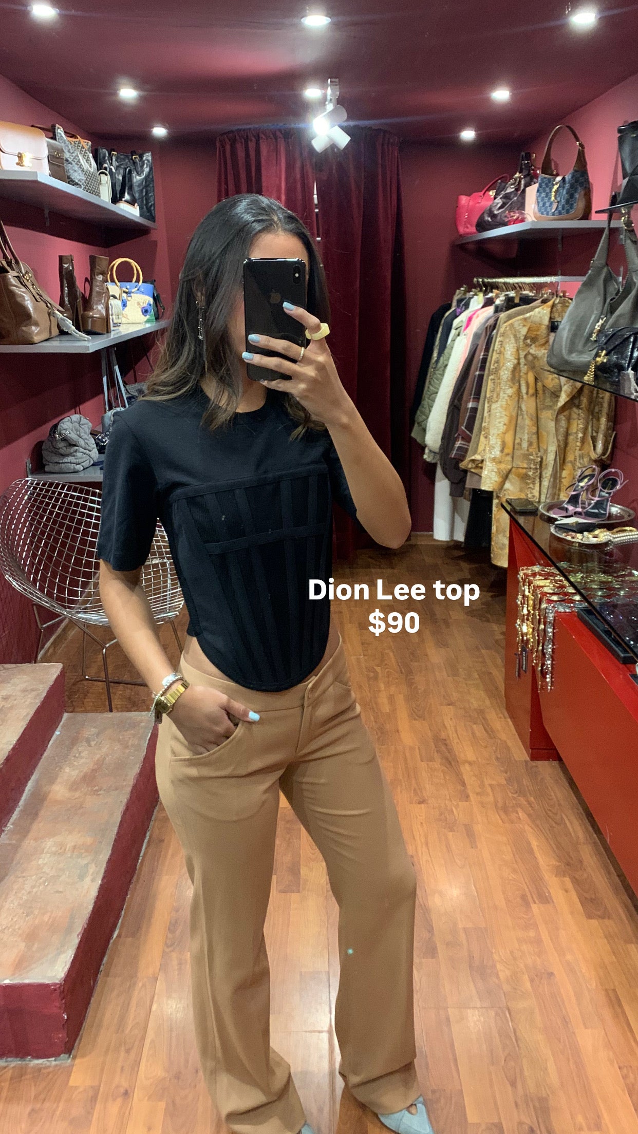 DION LEE COTTON CORSET TOP