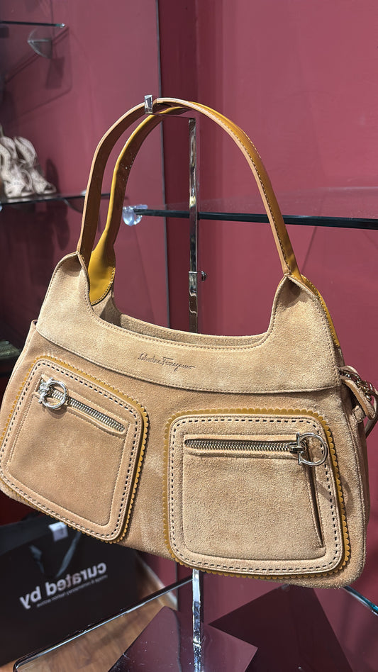 SALVATORE FERRAGAMO SUEDE BAG