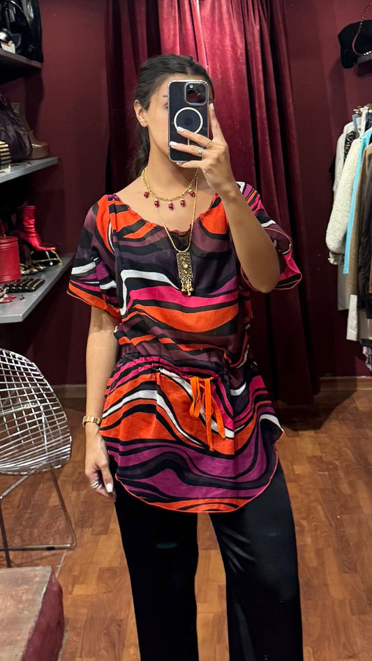 MISSONI BEACH PRINTED TOP & PANT SET