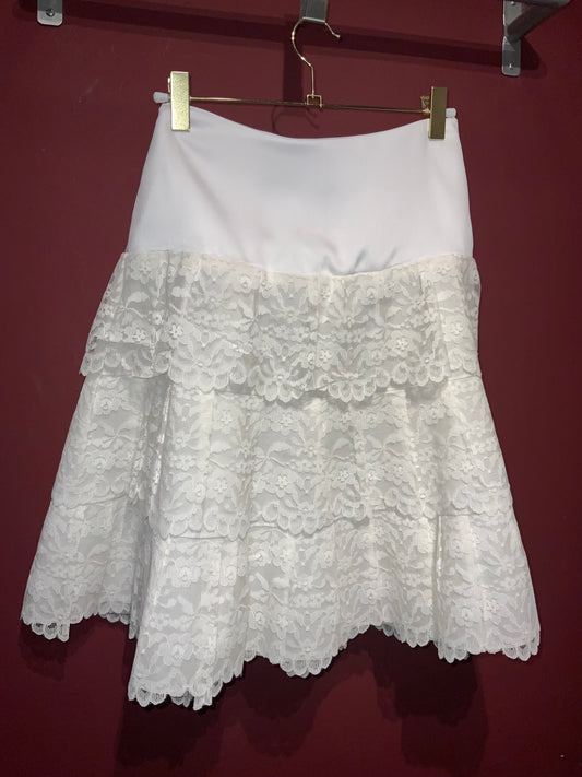 CURATED BY UPCYCLED VINTAGE LACE SKIRT
