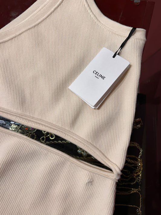 CELINE IVORY ASYMMETRIC BODY