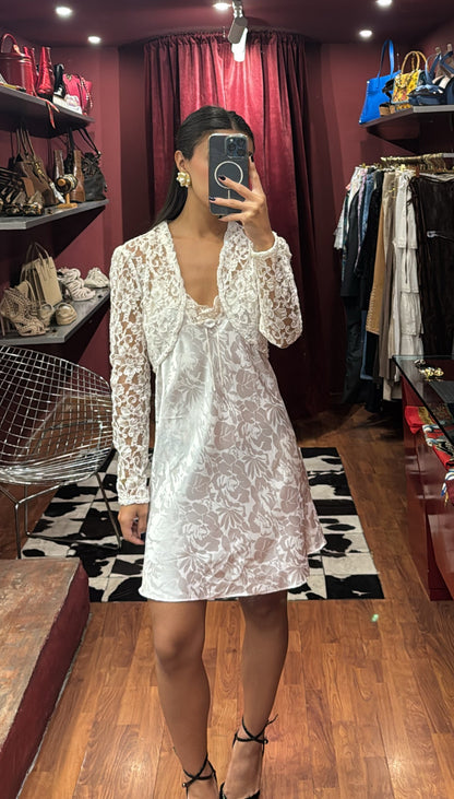 LACE BOLERO IN MACRAMÉ LACE