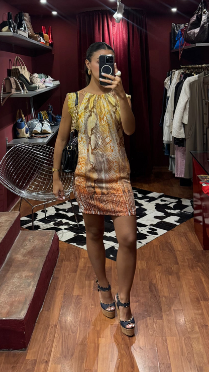 JUST CAVALLI MINI PYTHON PRINT DRESS