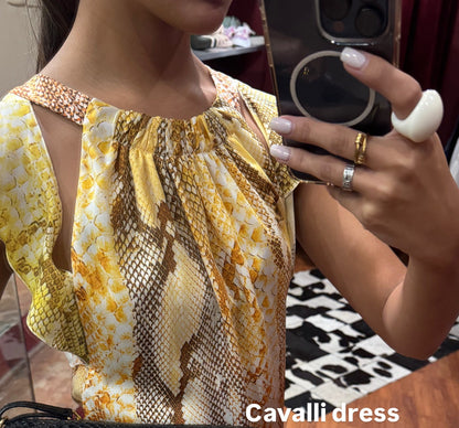 JUST CAVALLI MINI PYTHON PRINT DRESS