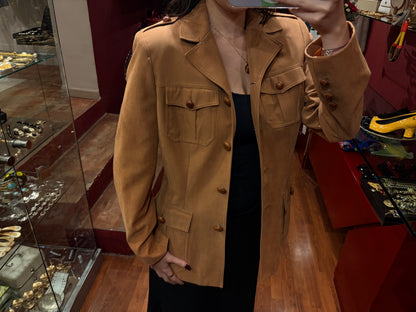 VERTIGO SUEDE LIKE VELVEL JACKET WITH 4 POCKETS