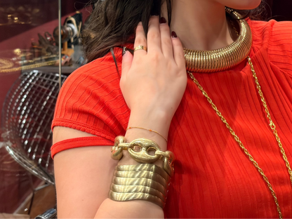 TEXTURED ARCHITECTURAL METALLIC BANGLE