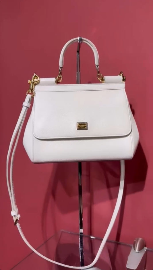DOLCE & GABBANA WHITE SICILY BAG