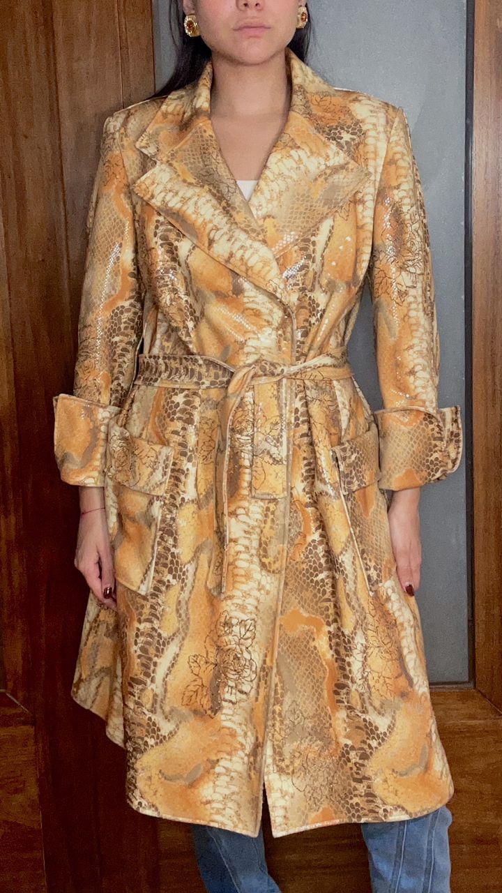TRENCH COAT SNAKE PRINT