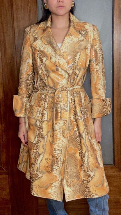 TRENCH COAT SNAKE PRINT