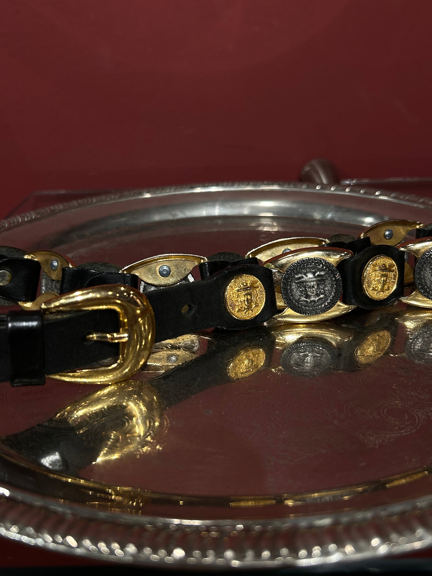 LEATHER & COINS VINTAGE BELT