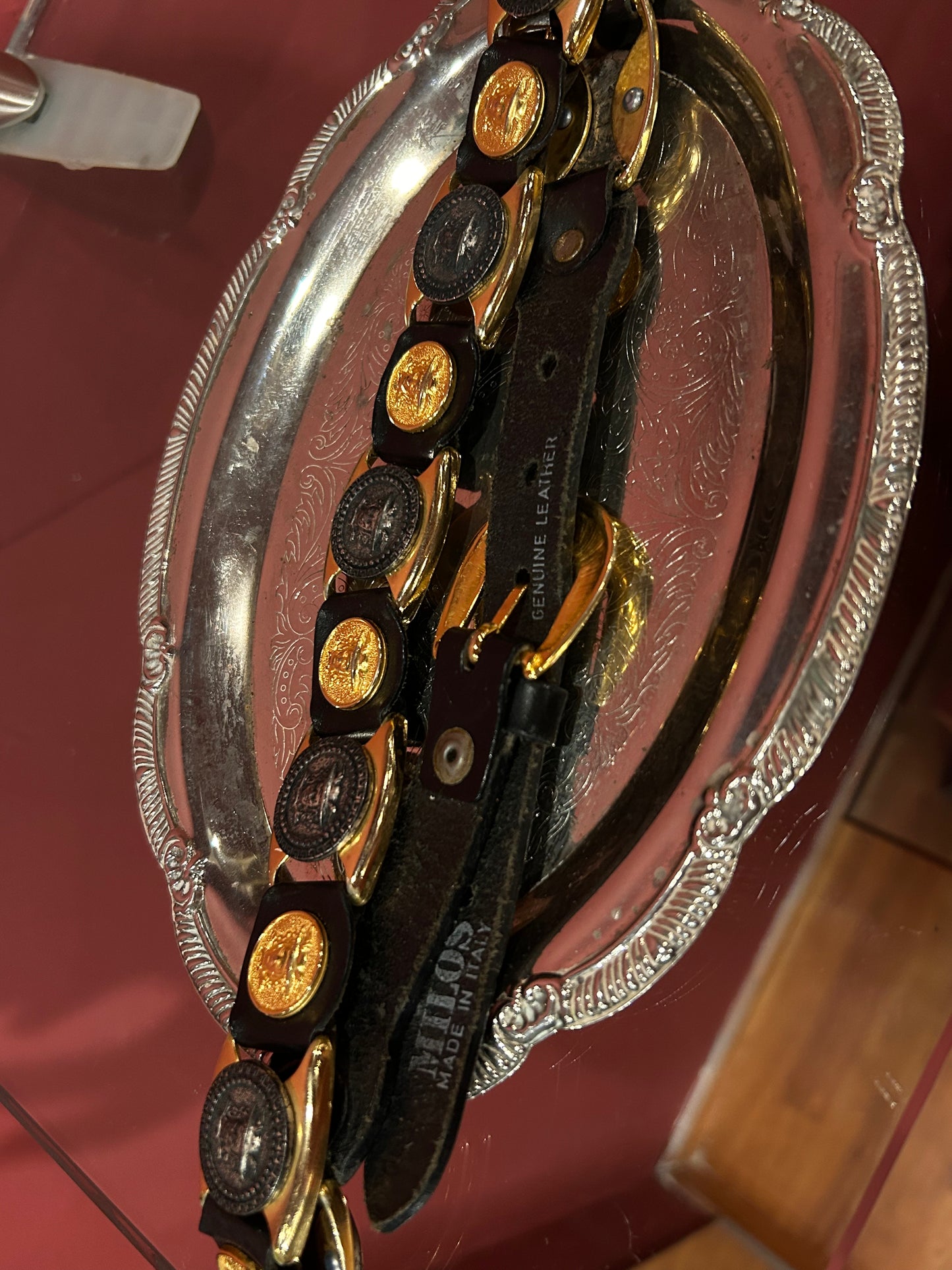 LEATHER & COINS VINTAGE BELT