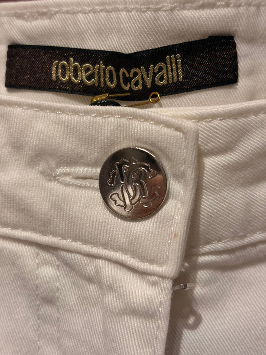 ROBERTO CAVALLI DENIM PANT WITH SIDE BAND
