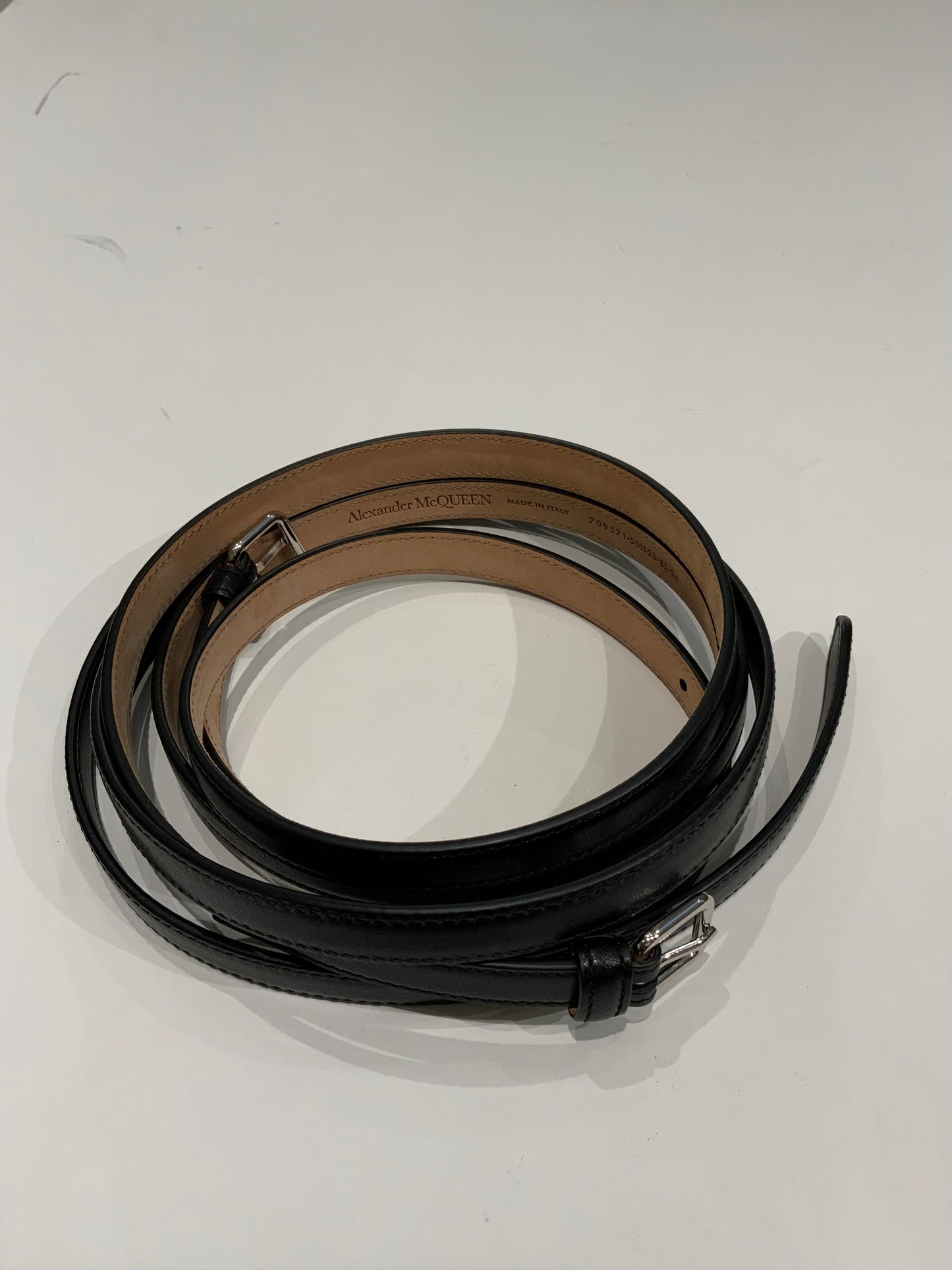 ALEXANDER MCQUEEN DOUBLE BUCKLE & MULTI LEATHER BELT
