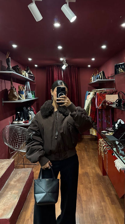 STELLA MCCARTNEY JACKEBOMBER JACKET WITH FUR