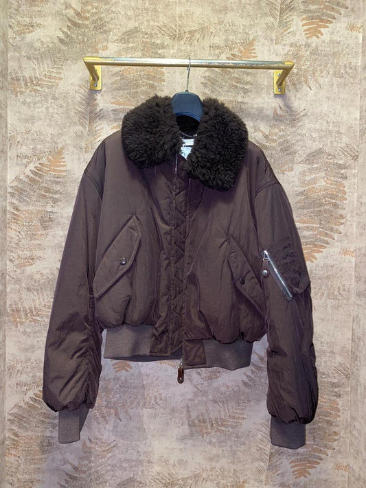 STELLA MCCARTNEY JACKEBOMBER JACKET WITH FUR