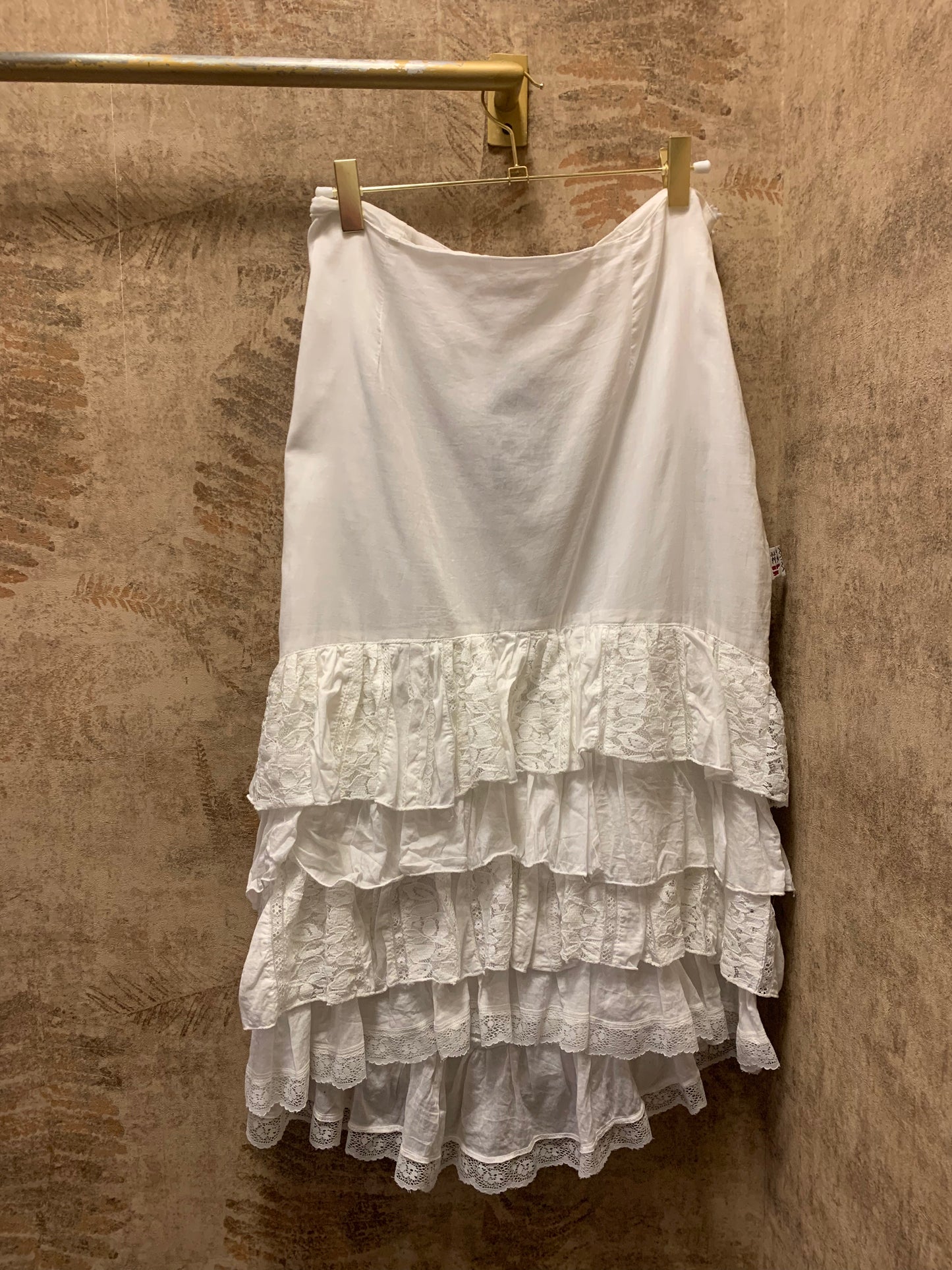 MIDI LACE FRINGES SKIRT
