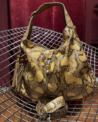 GUCCI JACKIE VINTAGE PYTHON BAG