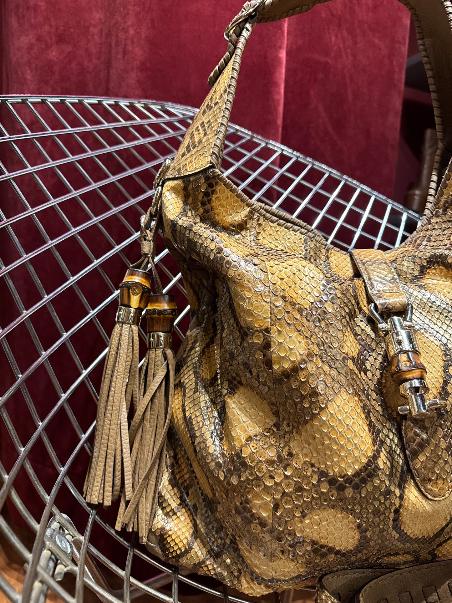 GUCCI JACKIE VINTAGE PYTHON BAG