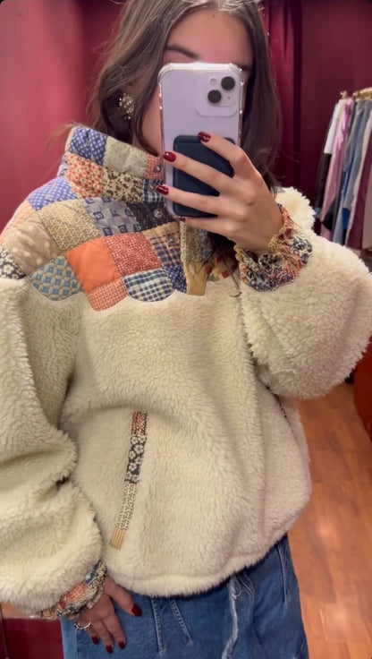 SEA NEW YORK & GUCCI PATCHWORK AND SHEARLING JACKET
