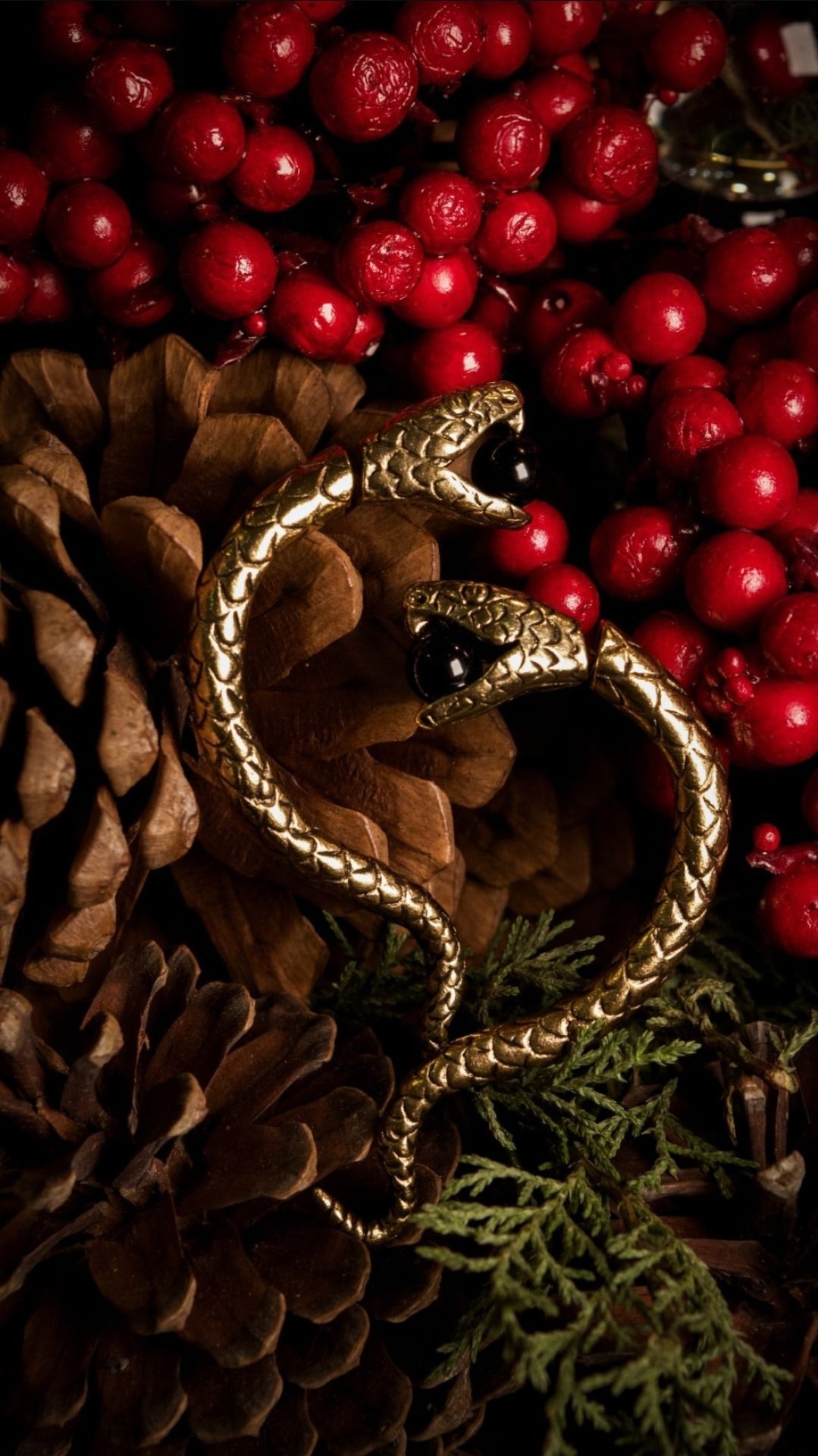 SAINT LAURENT SNAKE EARRINGS