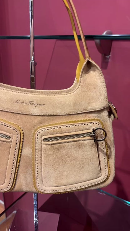 SALVATORE FERRAGAMO SUEDE BAG