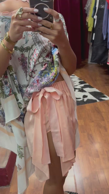 FENDI SHORT & BLOUSE SILK SET