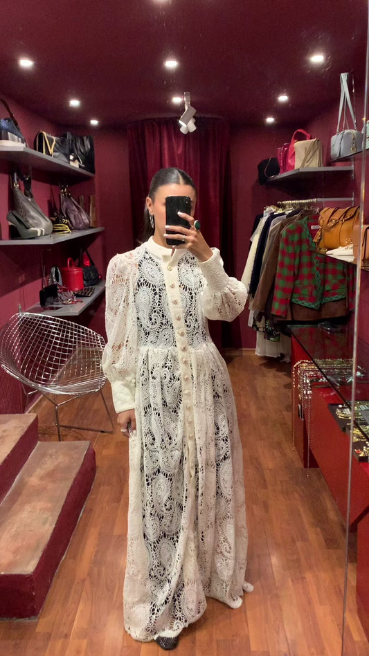 MACRAME LONG DRESS