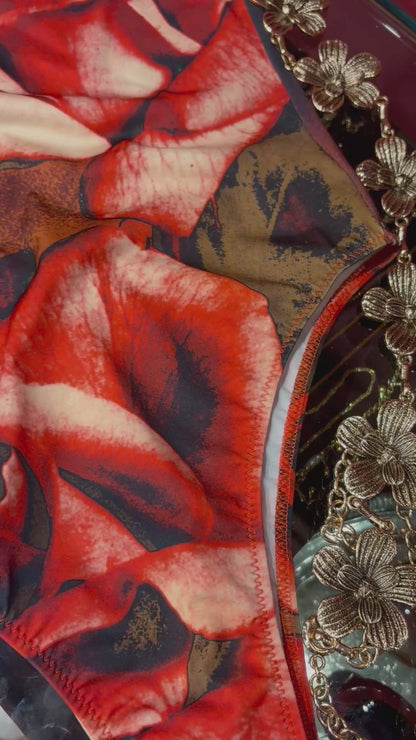 JEAN PAUL GAULTIER ROSES ONE-PIECE BATHING SUIT