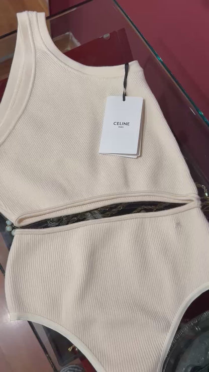 CELINE IVORY ASYMMETRIC BODY